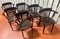 Brasserie Armchairs in Solid Wood, Set of 6 1