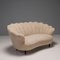 Dänisches Art Deco Bouclé Sofa aus cremefarbenem Lammfell, 1930er 3