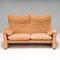 Tan Maralunga 2-Seater Sofa attributed to Vico Magistretti for Cassina, 1990s 6