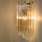 Triedroglass Tree Tears Clear Gold Glass Brass Sconce from Venini, 1970s, Image 4
