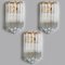 Triedroglass Tree Tears Clear Gold Glass Brass Sconce from Venini, 1970s, Image 15