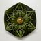 Green Hex-Shaped Flower Ceramic Wall Light attributed to Hustadt Keramik, Germany, 1970s 2