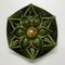 Green Hex-Shaped Flower Ceramic Wall Light attributed to Hustadt Keramik, Germany, 1970s, Image 2