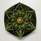 Green Hex-Shaped Flower Ceramic Wall Light attributed to Hustadt Keramik, Germany, 1970s, Image 7