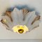 Applique Flower Shell en Céramique Blanc Sable attribuée à Hustadt Keramik, Allemagne, 1970 9