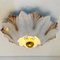 Flower Shell White Sand Ceramic Wall Light attributed to Hustadt Keramik, Germany, 1970s, Image 9