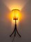 Tripod Wall Mounted Sconce or Table Lamp with Silk Shade, 1950s 4