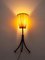 Tripod Wall Mounted Sconce or Table Lamp with Silk Shade, 1950s, Image 4