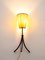 Applique o lampada da tavolo tripode con paralume in seta, anni '50, Immagine 3