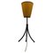 Tripod Wall Mounted Sconce or Table Lamp with Silk Shade, 1950s 1