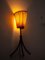 Applique o lampada da tavolo tripode con paralume in seta, anni '50, Immagine 5