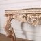 French Carved Wood Console Table with Marble Top 8