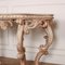 French Carved Wood Console Table with Marble Top 6