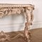 French Carved Wood Console Table with Marble Top 5