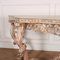 French Carved Wood Console Table with Marble Top 2