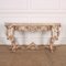 French Carved Wood Console Table with Marble Top 1