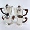 Versilbertes Art Deco Kaffeeservice, 1920er, 5er Set 4