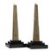 Egyptian Revival Desktop Obelisks in Brass, 1920s, Set of 2 3