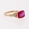 French 18 Karat Yellow Gold Ring with Red Gem, 1930s 5