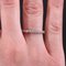 French Modern 18 Karat White Gold Thin Half Wedding Ring with Diamonds 5