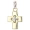 Ciondolo a forma di croce in oro giallo 18 carati con diamanti, Francia, Immagine 1