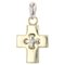 French Modern Diamond 18 Karat Yellow Gold Cross Pendant 1