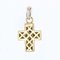 Colgante de cruz francesa moderna de diamantes en oro amarillo de 18 kt, Imagen 5