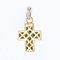 Pendentif Croix Moderne en Or Jaune 18 Carats avec Diamants 5