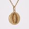 Saint Michel Jungfrau Maria Medaille aus 18 Karat Gelbgold, 20. Jh. 4