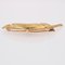 French 18 Karat Yellow Gold Chiseled Feather Brooch, 1960s 10
