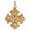 French 19th Century 18 Karat Rose Gold Fleur-De-Lysee Cross Pendant 1