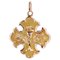 French 19th Century 18 Karat Rose Gold Fleur-De-Lysee Cross Pendant, Image 1