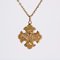 French 19th Century 18 Karat Rose Gold Fleur-De-Lysee Cross Pendant 7