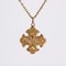 French 19th Century 18 Karat Rose Gold Fleur-De-Lysee Cross Pendant, Image 7