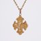 French 19th Century 18 Karat Rose Gold Fleur-De-Lysee Cross Pendant 6