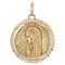 Französische Medaille mit Jungfrau Maria im Gebet aus 18 Karat Gelbgold, 1970er 1
