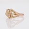 French 18 Karat Rose and Green Gold Floral Pattern You and Me Ring, 1900s 3