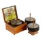 19th Century Music Box with Bells and Sixty Records by Robert Wachtler, Set of 61 3
