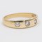 Vintage 14 Karat Gelbgold Trilogie Ring mit Diamanten, 1970er 3