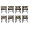 Armchairs attributed to Josef Hoffmann for Thonet, Austria, 1970s, Set of 8 1