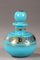 Early 19th Century Perfume Bottle in Turquoise Opaline, 1820s, Set of 4 8
