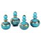 Early 19th Century Perfume Bottle in Turquoise Opaline, 1820s, Set of 4 1