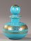 Bouteille de Parfum Début 19ème Siècle en Opaline Turquoise, 1820s, Set de 4 6