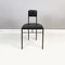 Moderner italienischer Stuhl aus schwarzem Metall & Kautschuk, Zeus zugeschrieben, 1990er 2
