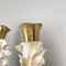 Mid-Century Italian Brass and White Floral Ceramic Wall Lamps attributed to Luigi Zortea, 1949, Set of 5 9