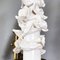 Italienische Mid-Century Wandlampen aus Messing & weiß floraler Keramik von Luigi Zortea, 1949, 5 . Set 13