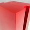 Mid-Century Italian Geometric Pedestal in Red Lacquered Wood, 1980s 6