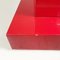 Mid-Century Italian Geometric Pedestal in Red Lacquered Wood, 1980s 11