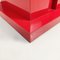 Mid-Century Italian Geometric Pedestal in Red Lacquered Wood, 1980s, Image 10
