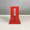 Mid-Century Italian Geometric Pedestal in Red Lacquered Wood, 1980s 2